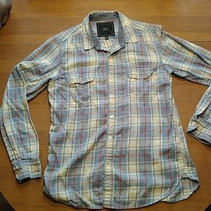 Obey giant flannel plaid shirt